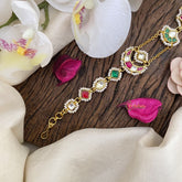 Vriksham Floral With Half Moon Style Kundan Jadau Sheeshphool-J2809